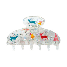 Santa Reindeer Hair Claw Hair Catch Large Catch Unique-B19314