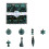 Stylish Christmas Tree Decorations 28pcs Ball-dark green 1