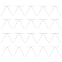 Set of 20 Handmade Velvets Bowknot for Festival Home-White