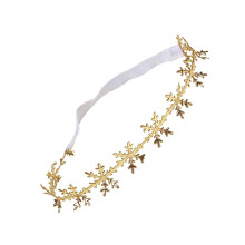 Festive Christmas Flower Hairbands Comfortable Snowflakes-Gold