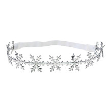 Festive Christmas Flower Hairbands Comfortable-Silver