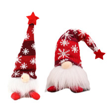 Glowing Santa Gnome Christmas Decor for-short legs red