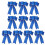 10pcs Christmas Bows for Tree Hanging Decor Mini Christmas-Blue 1