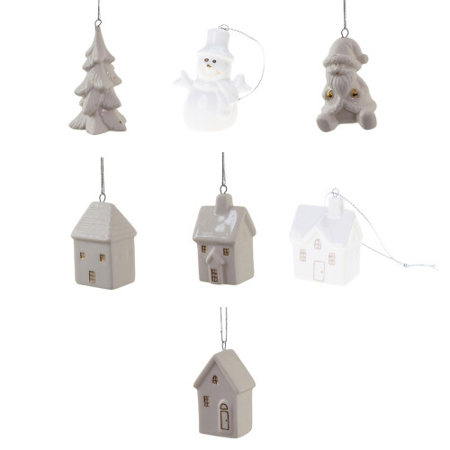 Holiday Themed Ceramic Decoration Charm Tree Ornament for-A 1