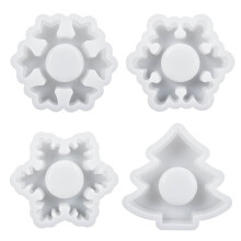 1/4x DIY Christmas Silicone Mold Home Decoration Snowflake-A