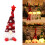 Santa Gnome Decorations Dwarf Doll Rudolph-long legs gray 4