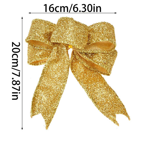 10pcs Christmas Bows for Tree Hanging Decor Mini Christmas-Blue 1