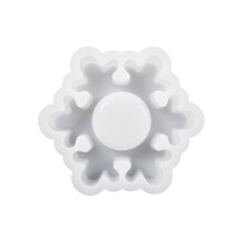 1/4x Home Decors Snowflake Candlestick Resin Casting Mold-2