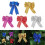 10pcs Christmas Bows for Tree Hanging Decor Mini Christmas-Blue 4