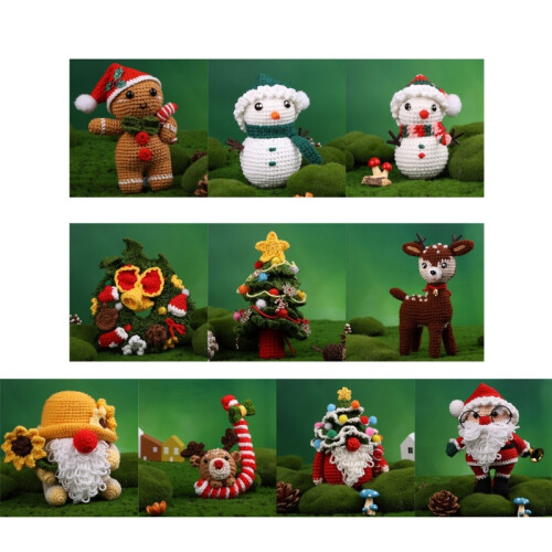 Beginners Crochet Kits DIY Crochet Christmas Kits Including-I 2