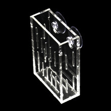 Acrylic Wall Hanging Suction Transparent Vase Holder Pot-S