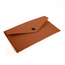 Felt Storage Sleeve Pouch Felt Wallet Pocket Holder-Chocolate