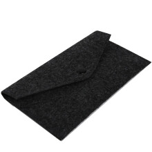 Felt Coin Purse Bag Simple Coin Wallet for Case-Dark Grey