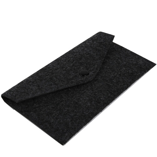 Felt Coin Purse Bag Simple Coin Wallet for Case-Dark Grey