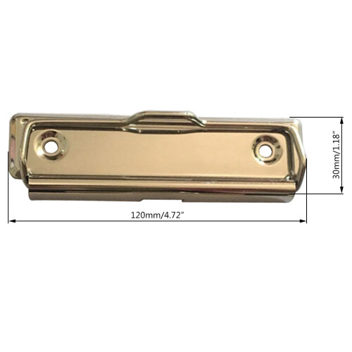 Mountable Metal Clipboard Clips Spring Loaded Surface-Gold 1