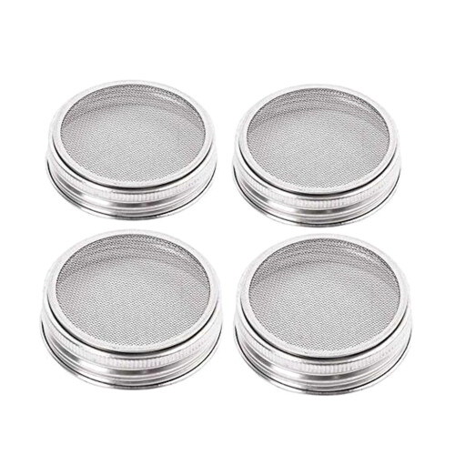 4Pcs/Set Plant Sprouting Lid Stainless Steel Mesh Filter-70mm