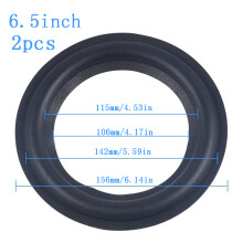 2 Pieces Surround Edge Rings Repair Kit for Speaker-6.5 inch