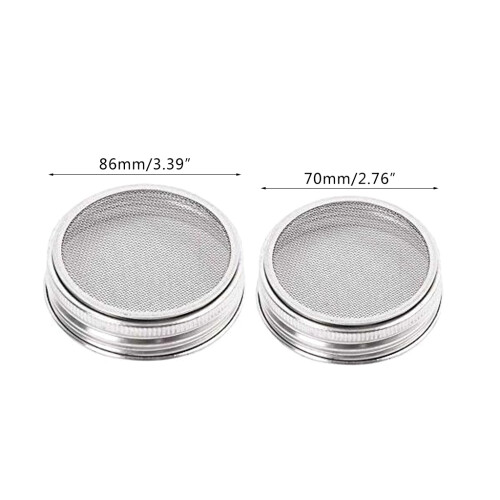 4Pcs/Set Plant Sprouting Lid Stainless Steel Mesh Filter-70mm 1