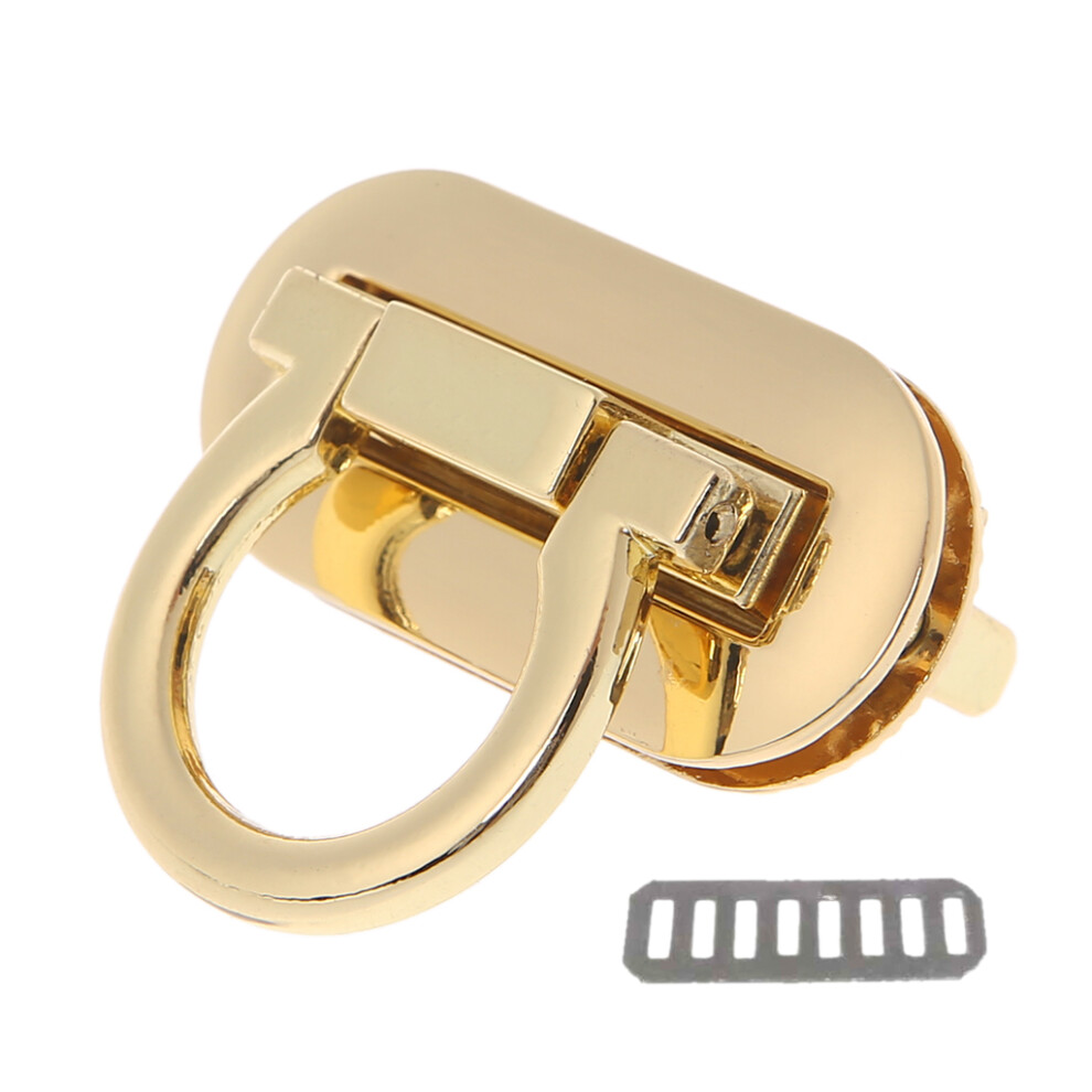 Metal Clasp Turn Lock Twist Locks For Diy Handbag Craft-Gold 7704000044516