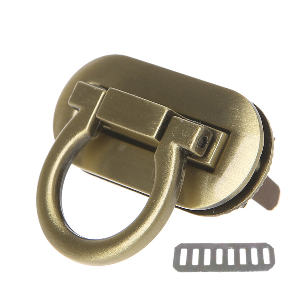 Metal Clasp Turn Lock Twist Locks For Diy Handbag Craft-Bronze 7704000045216
