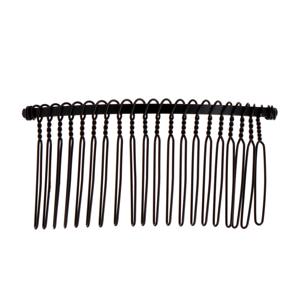 Wedding Veil Side Comb Metal Blank Hair Clips Convenient-black