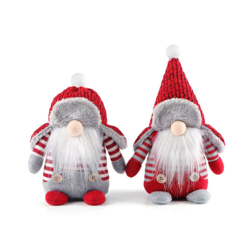 Christmas Gnome for Doll Tomte Stripes Tip-Sharp Lei Feng Hat 2