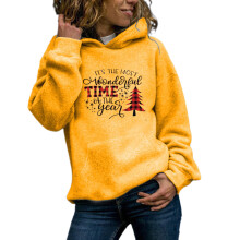 Christmas Sweatshirt for Women Graphics Print Long-Yellow XXXL