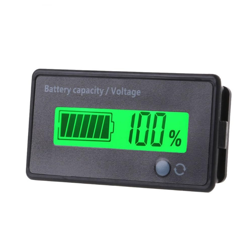 Dc 12V-72V Lead Acid Lithium Battery Capacity Voltage Meter Battery Indicator Monitors Lcd Screen Green 9016109562937