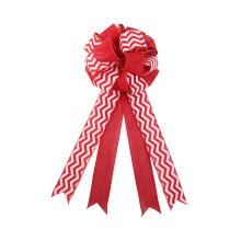 Buffalo Plaid Red White Ribbon Christmas Bows Thanksgiving