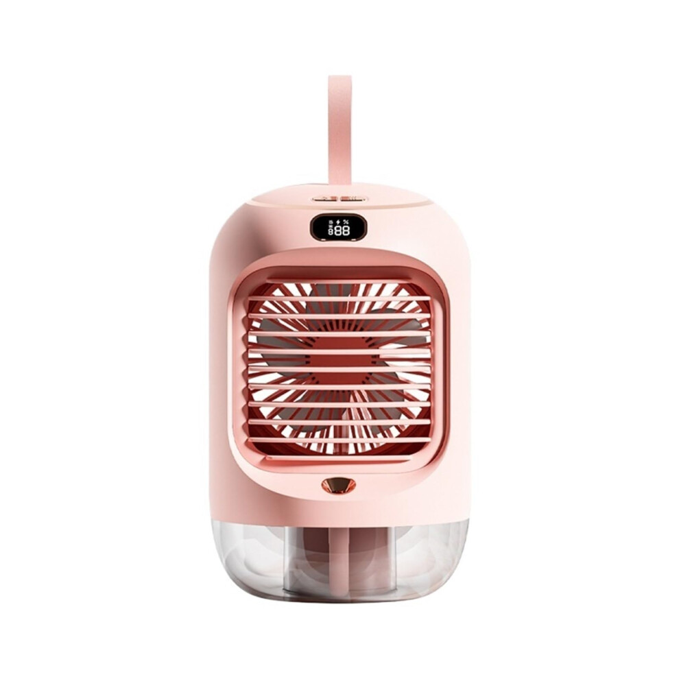 Portable Desktop Fan Usb Rechargeable Quiet Desk Air Cooler Mini Humidifier 3600Mah Hydrocooling Pink 9016109563033