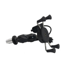 Holder Navigation Motorcycle Fork Stem Phone Mount GPS Bracket With USB Charger for BMW S1000RR HP4