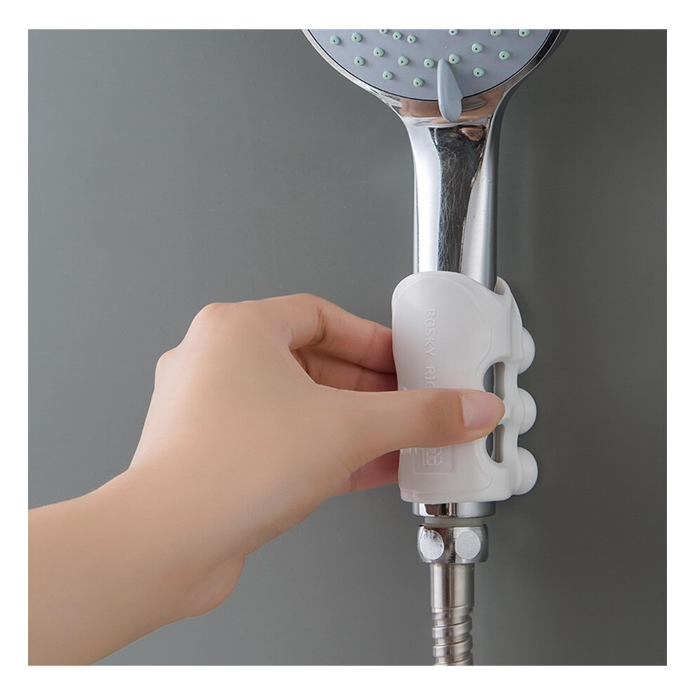 Shower Suction Cup Mount For Shower Head Bracket, No-Drill Universal Silicone White, Model 188, Movable And Fixed Seat 9016109563309