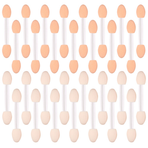 30 Pezzi Doppia Punta Per Applicazione Ombretto (Bianco)