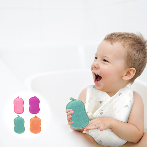 4Stk Kinder Badebürsten Schwammset Mit Fröhlichen Designs 1