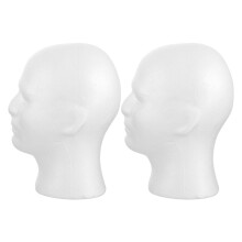 2 Stuks Haar Oefenhoofd Foam Mannequin Hoofd Voor Persoonlijk Gebruik