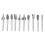 10Pcs Grinding Milling Cutter Flush Trim Bit Woodworking 1