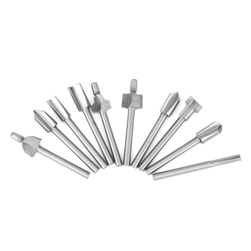 10Pcs Grinding Milling Cutter Flush Trim Bit Woodworking 2