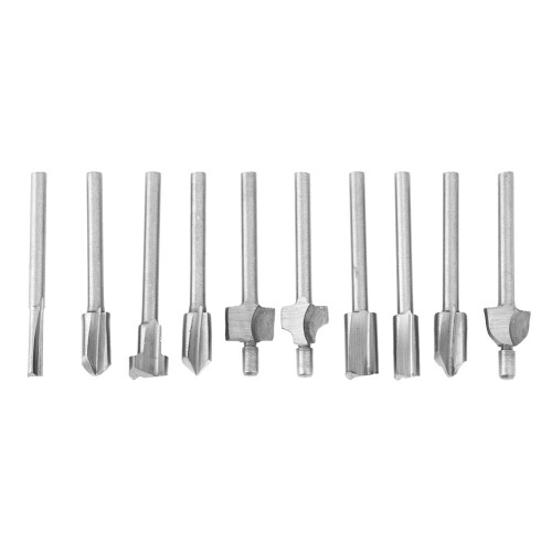 10Pcs Grinding Milling Cutter Flush Trim Bit Woodworking 1