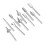 10Pcs Grinding Milling Cutter Flush Trim Bit Woodworking 5