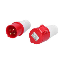 3-Phasen 4-polig IP44 wasserdichter Industrie-Stecker 380V415V 16A