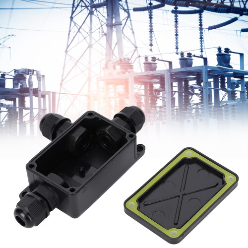 IP66 wasserdichte Anschlussdose Schwarz PC 1in2out Mini 2