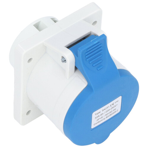 3 Pin 2P+E IP44 Waterproof Aviation Socket AC 220-240V 32A 1