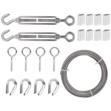 Edelstahl-Drahtseil-Kit verstellbar UV-beständig für Haus & Garten