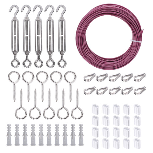 Spannsatz Drahtseil 100ft 2mm für Outdoor
