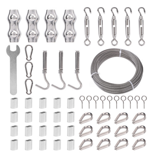 Drahtseil-Spannsatz 100ft 2mm Edelstahl Spanner