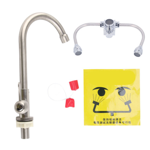 Faucet Mounted Eyewash Station Dual Use Emergency Eye Flush Kit