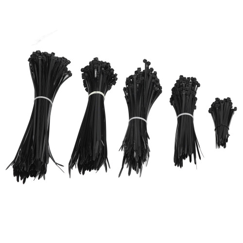 700Pcs Cable Tie 40lb Strength Black Wire Hose Kit 1