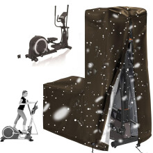 210D/420D Oxford Elliptical Cross Trainers Covers Waterproof Elliptical Machine Cover for Home Gym 140x64x165 cm Brown