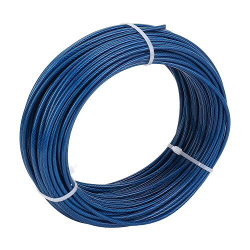 100ft Blaues Stahl-Drahtseil Spanner 3mm 2