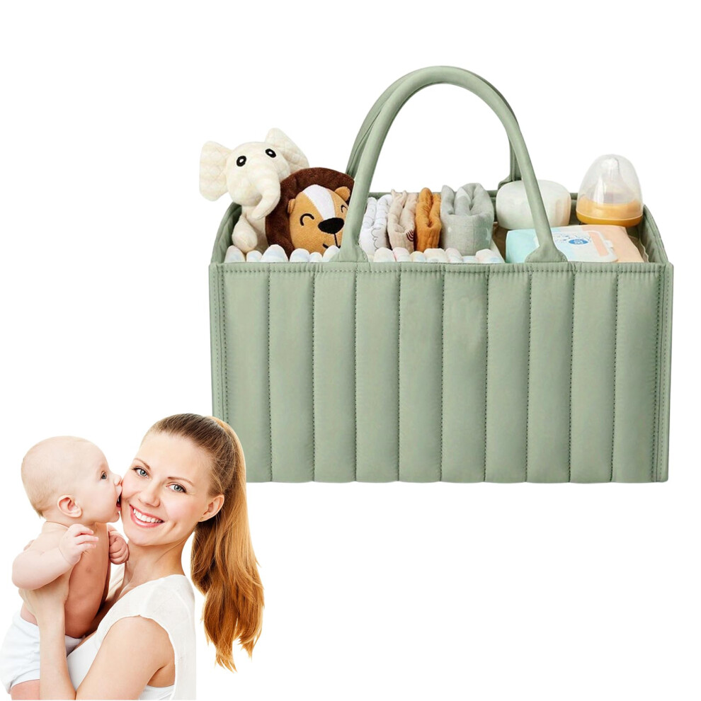 Changing Bag Organiser With Removable Compartments Baby Storage Basket For Changing Table And Home Use Blue